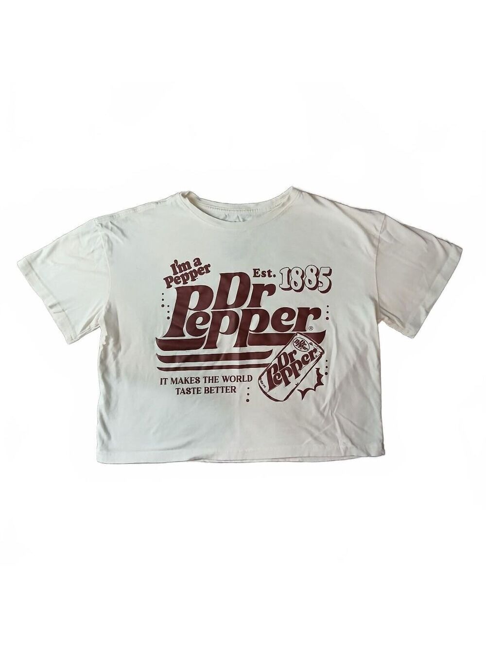 Dr Pepper Crop Top Tee Medium I'm a Pepper Graphic Soda Shirt SEE PICS F/18